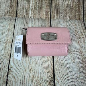 Michael Kors Jet Set Leather Flap Coin Wallet, Pink